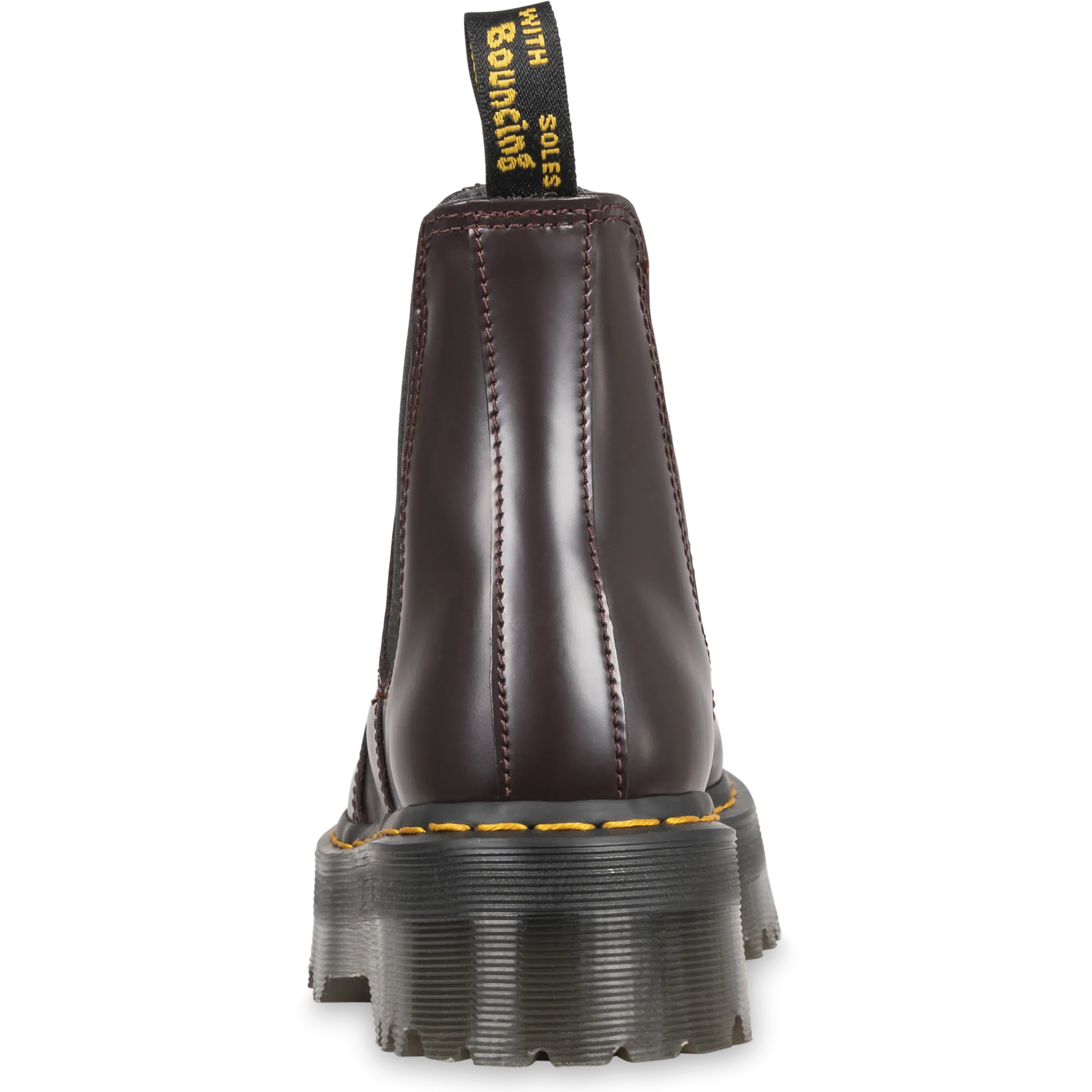 2976 Smooth Leather Platform Chelsea Boots - Burgundy Polished Smooth