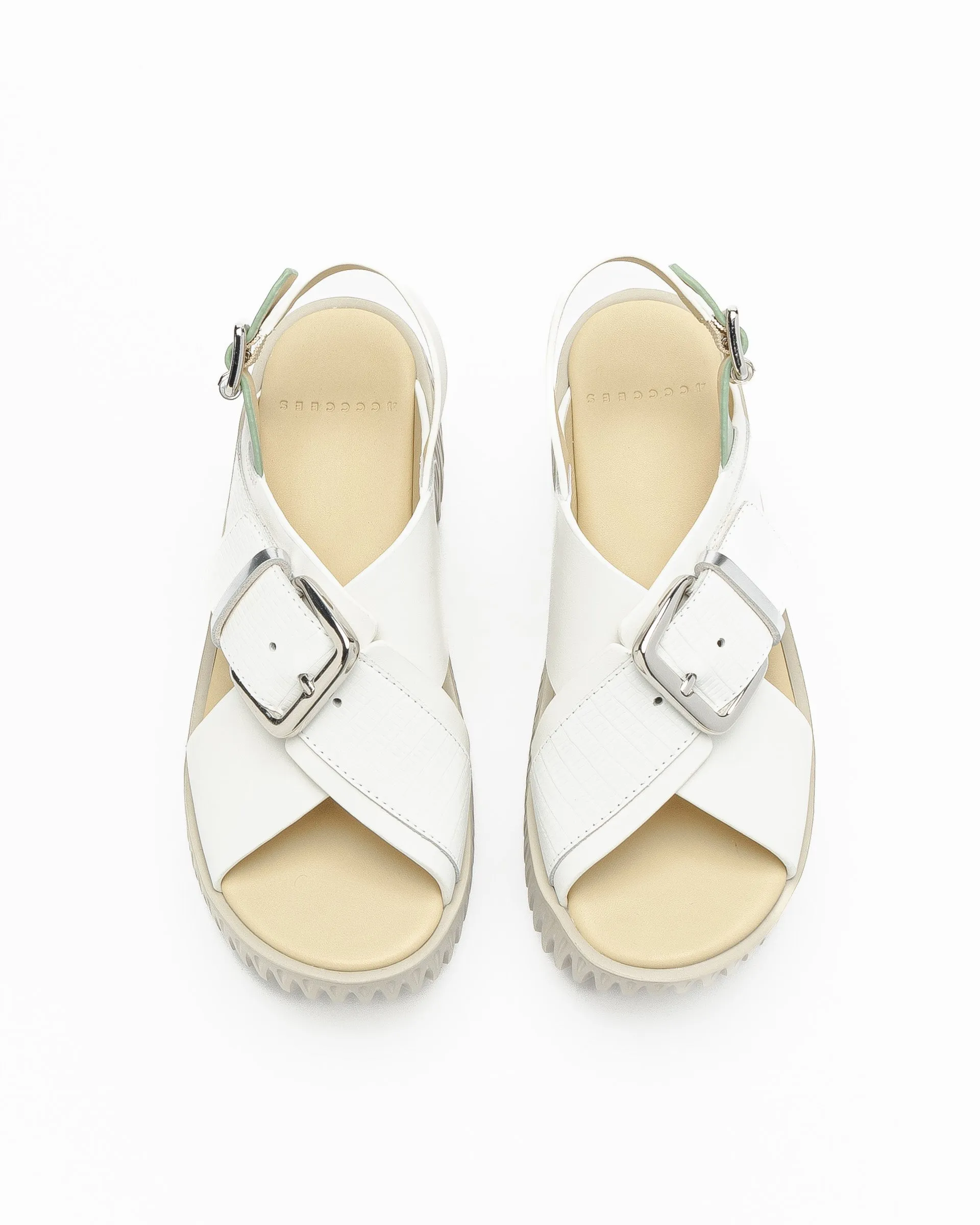 4CCCCEES PILA JUNO SANDAL IN WHITE