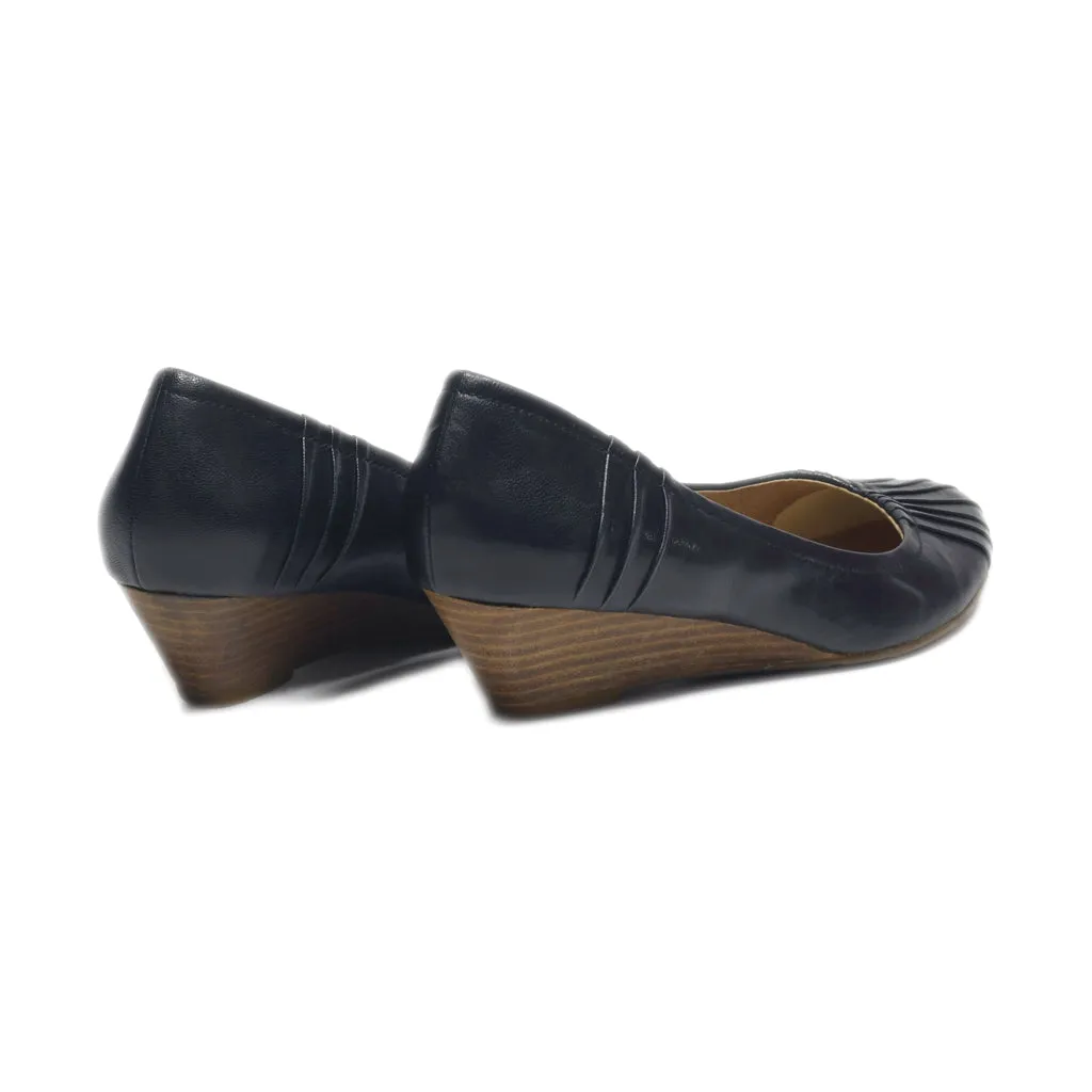 5Th Avenue Wedge Shoes Leather Black Colour For Women