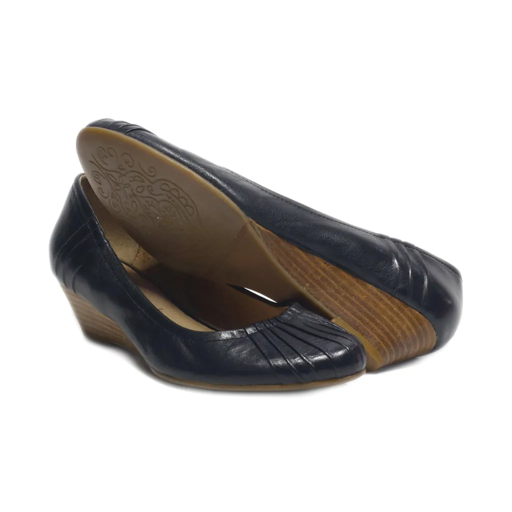 5Th Avenue Wedge Shoes Leather Black Colour For Women