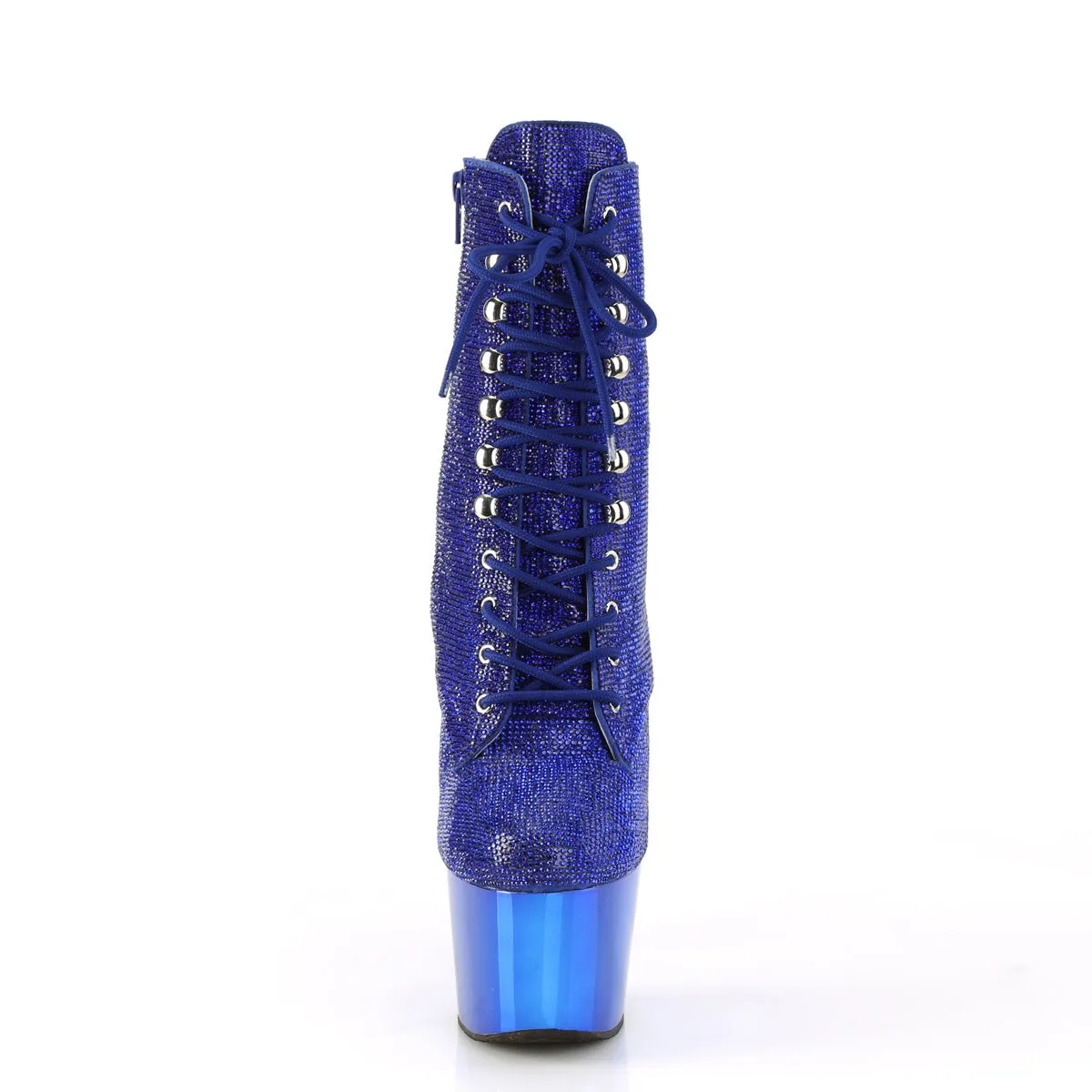 7 Inch Heel ADORE-1020CHRS Royal Blue Rhinestone