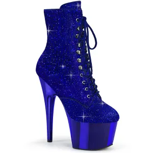7 Inch Heel ADORE-1020CHRS Royal Blue Rhinestone