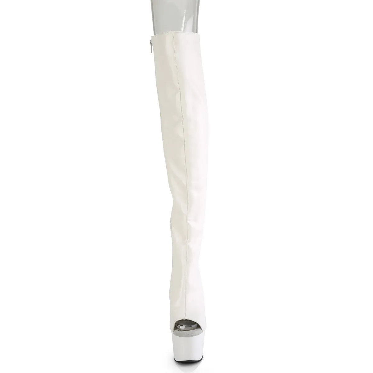 7 Inch Heel ADORE-3019 White PU