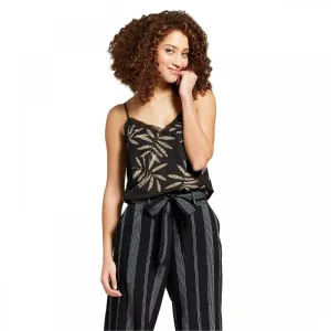 A New Day Women's Printed Chiffon Trim Cami Camisole