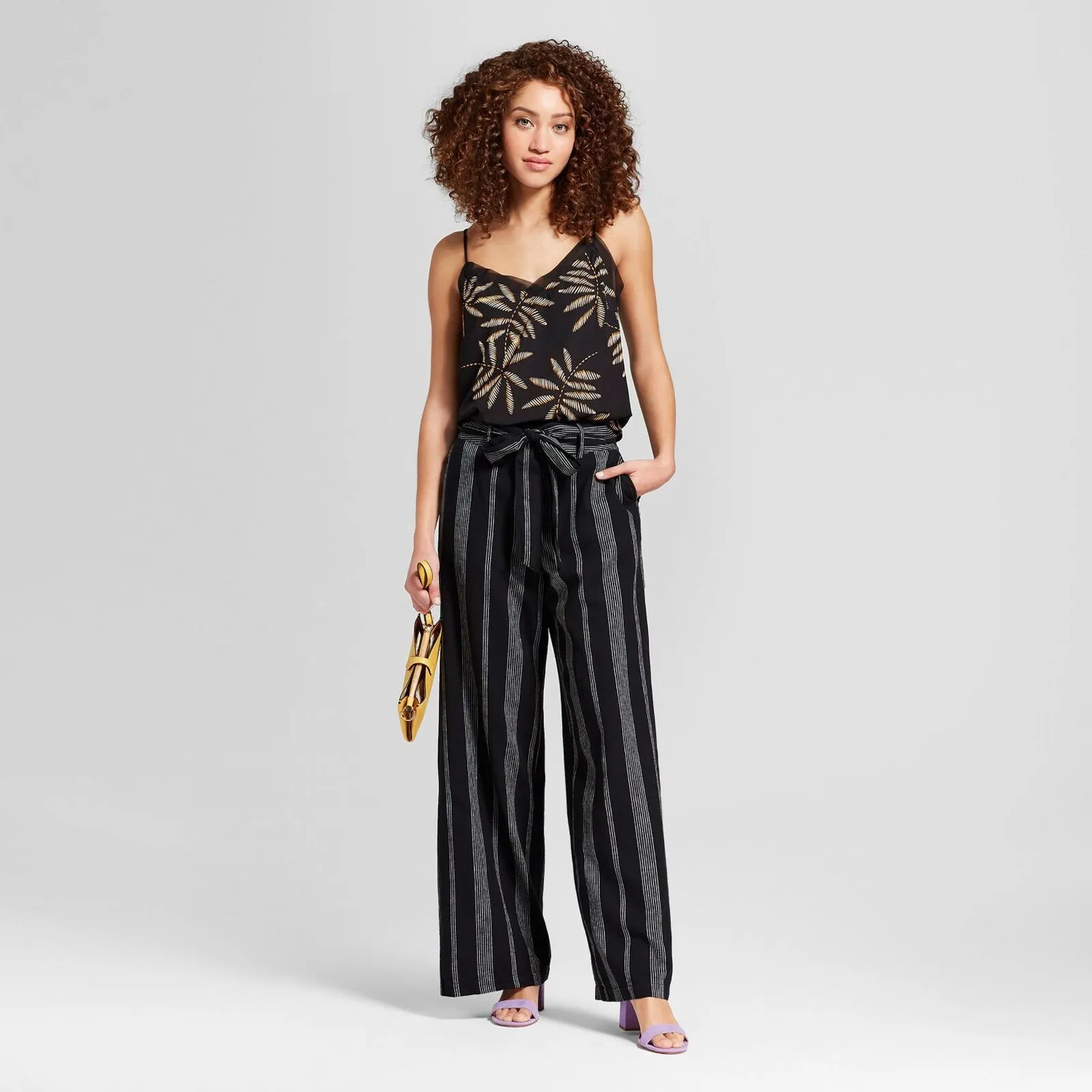 A New Day Women's Printed Chiffon Trim Cami Camisole