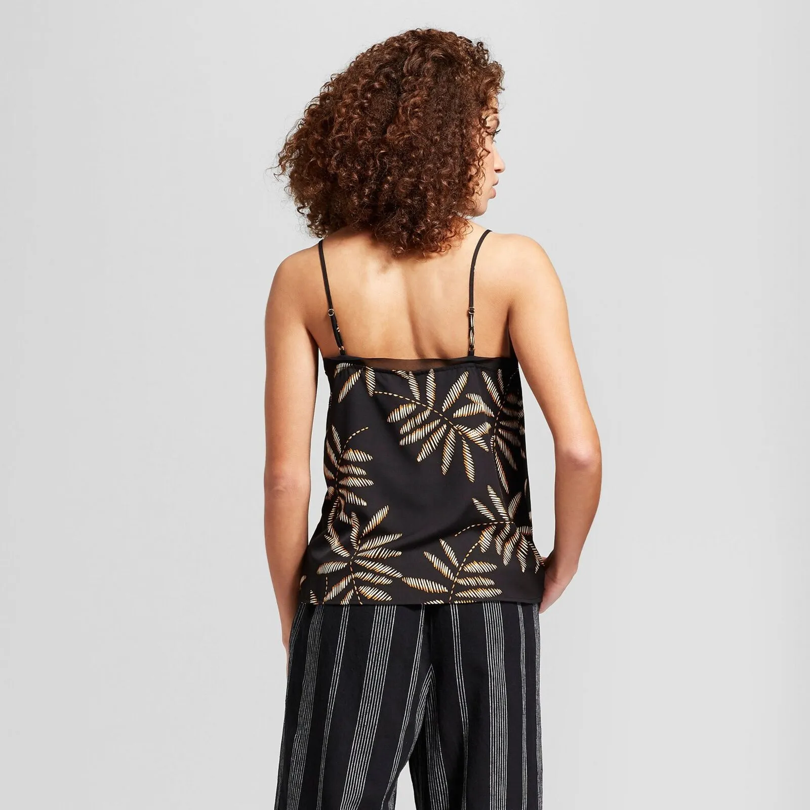 A New Day Women's Printed Chiffon Trim Cami Camisole
