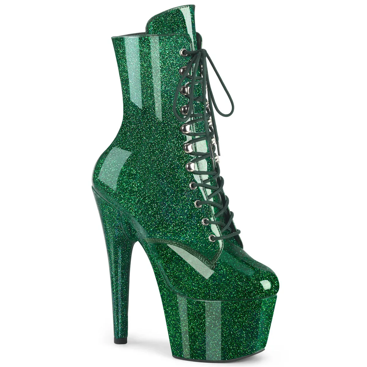 ADORE-1020GP Emerald Green Glitter 7 Inch Pole Dancing Boots