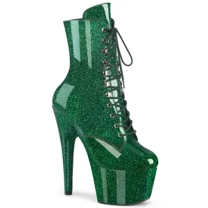 ADORE-1020GP Emerald Green Glitter 7 Inch Pole Dancing Boots