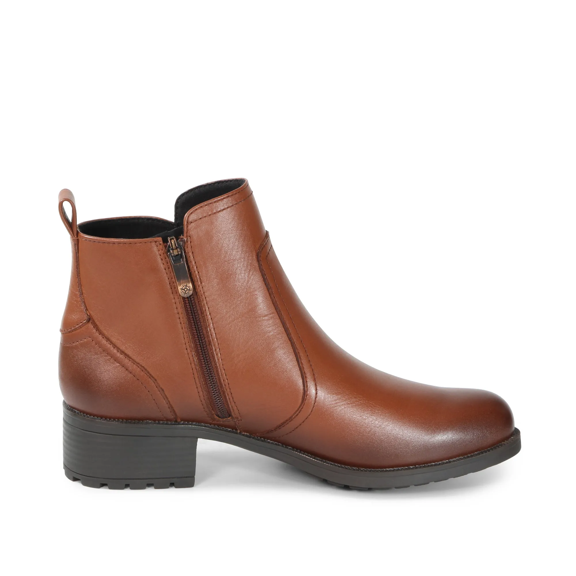 Alba Zipper Ankle Boots (Nutshell)