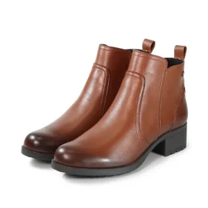 Alba Zipper Ankle Boots (Nutshell)