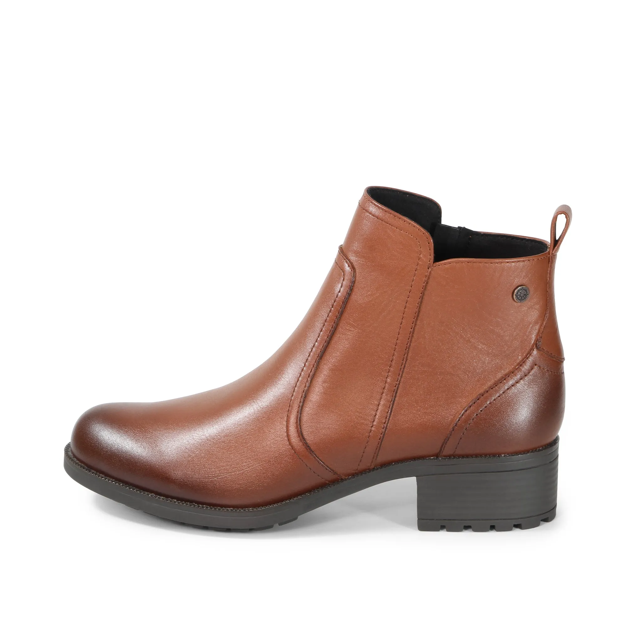 Alba Zipper Ankle Boots (Nutshell)