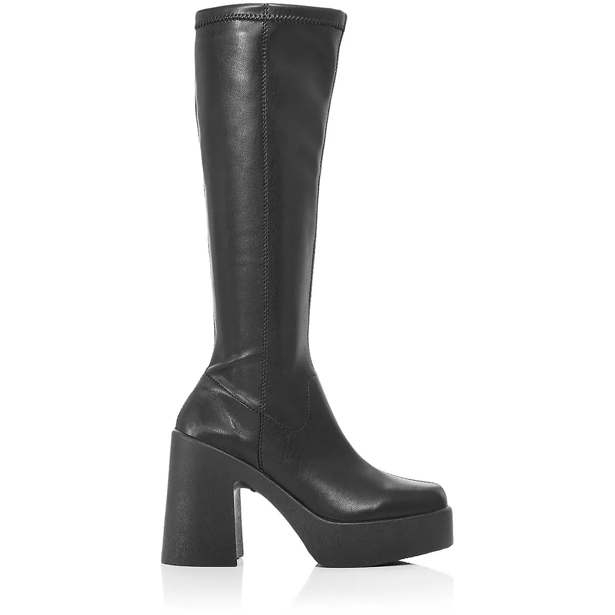 Aqua Womens BILLY  Faux Leather Platform Knee-High Boots