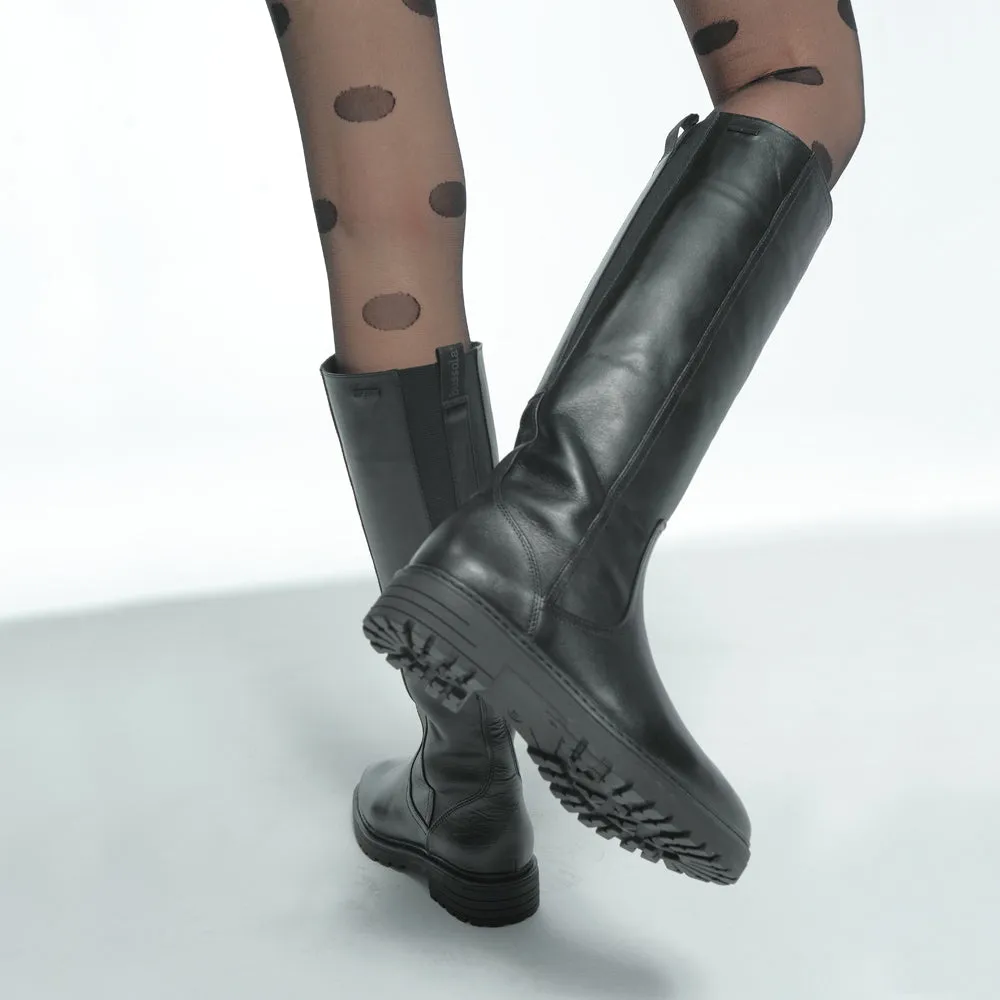 Arezzo Waterproof Knee-High Boots (Nero)