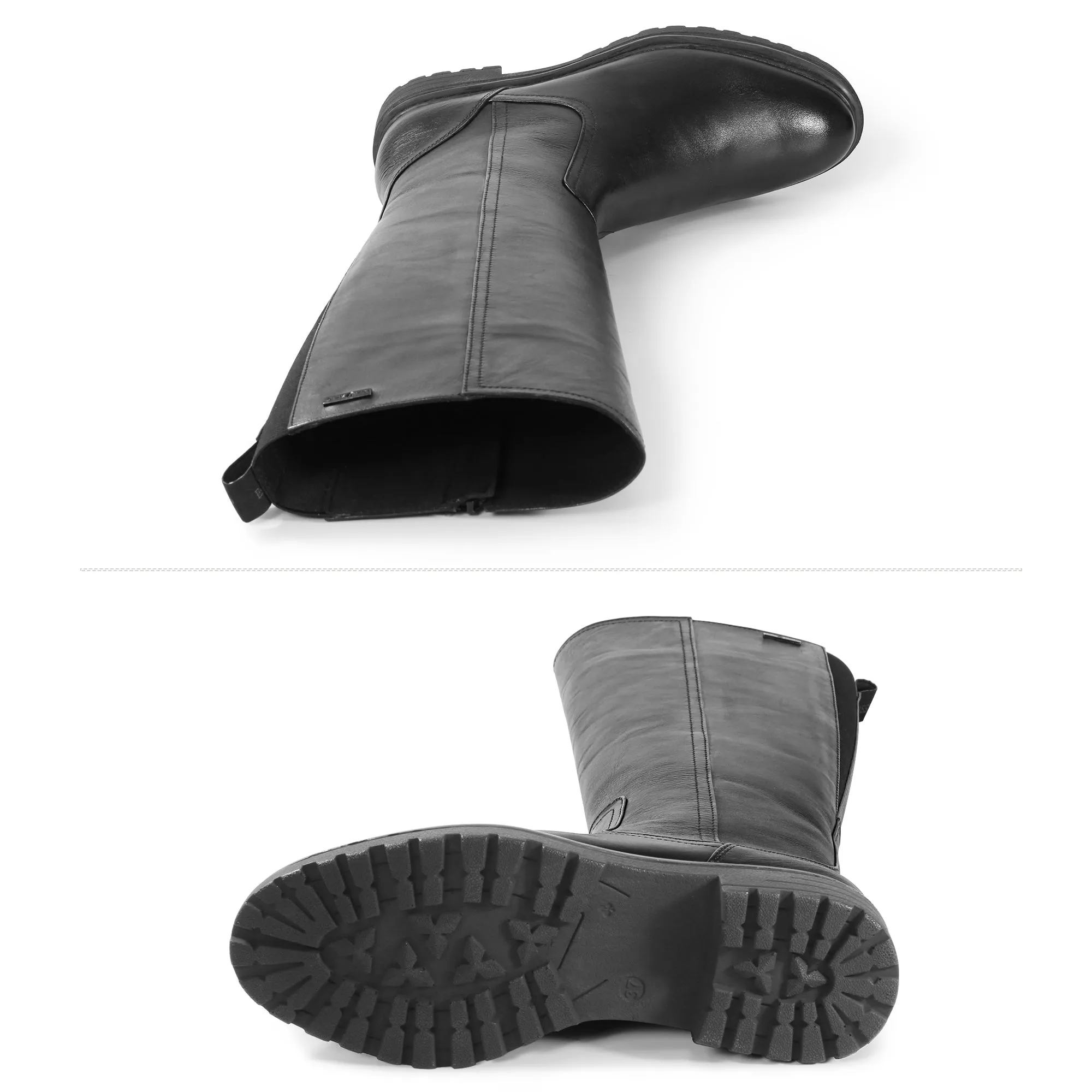 Arezzo Waterproof Knee-High Boots (Nero)