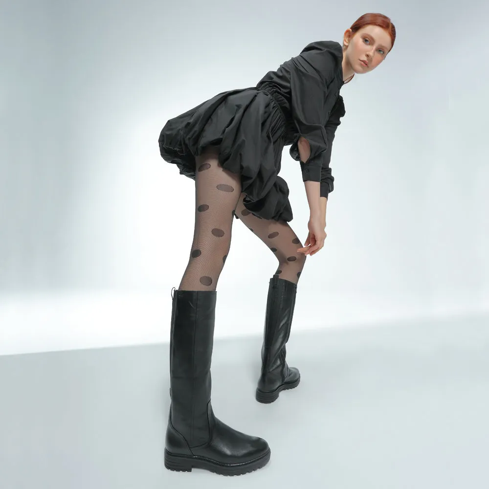 Arezzo Waterproof Knee-High Boots (Nero)