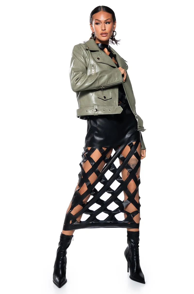 AZALEA WANG FORWARD SPRING MOTO JACKET