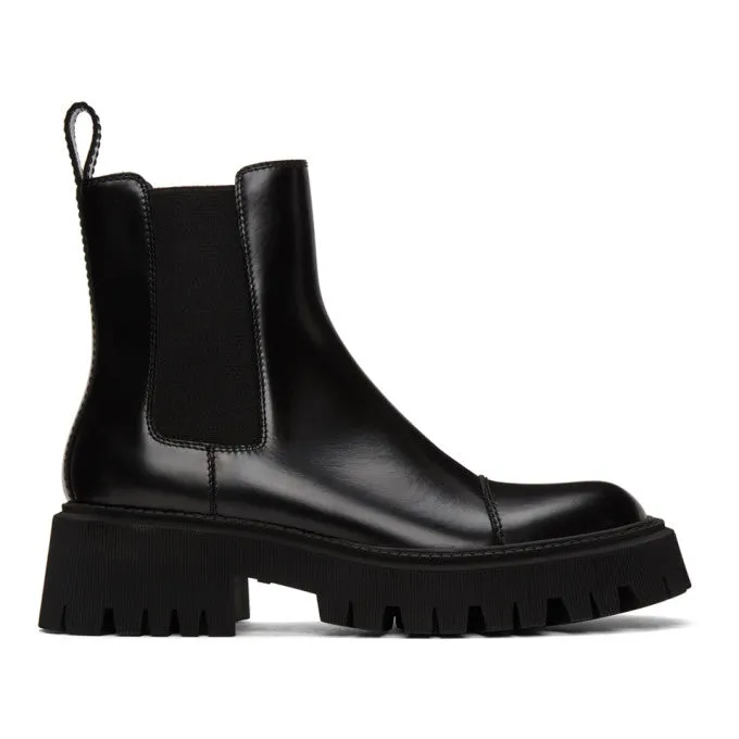 Balenciaga Black Tractor Boots