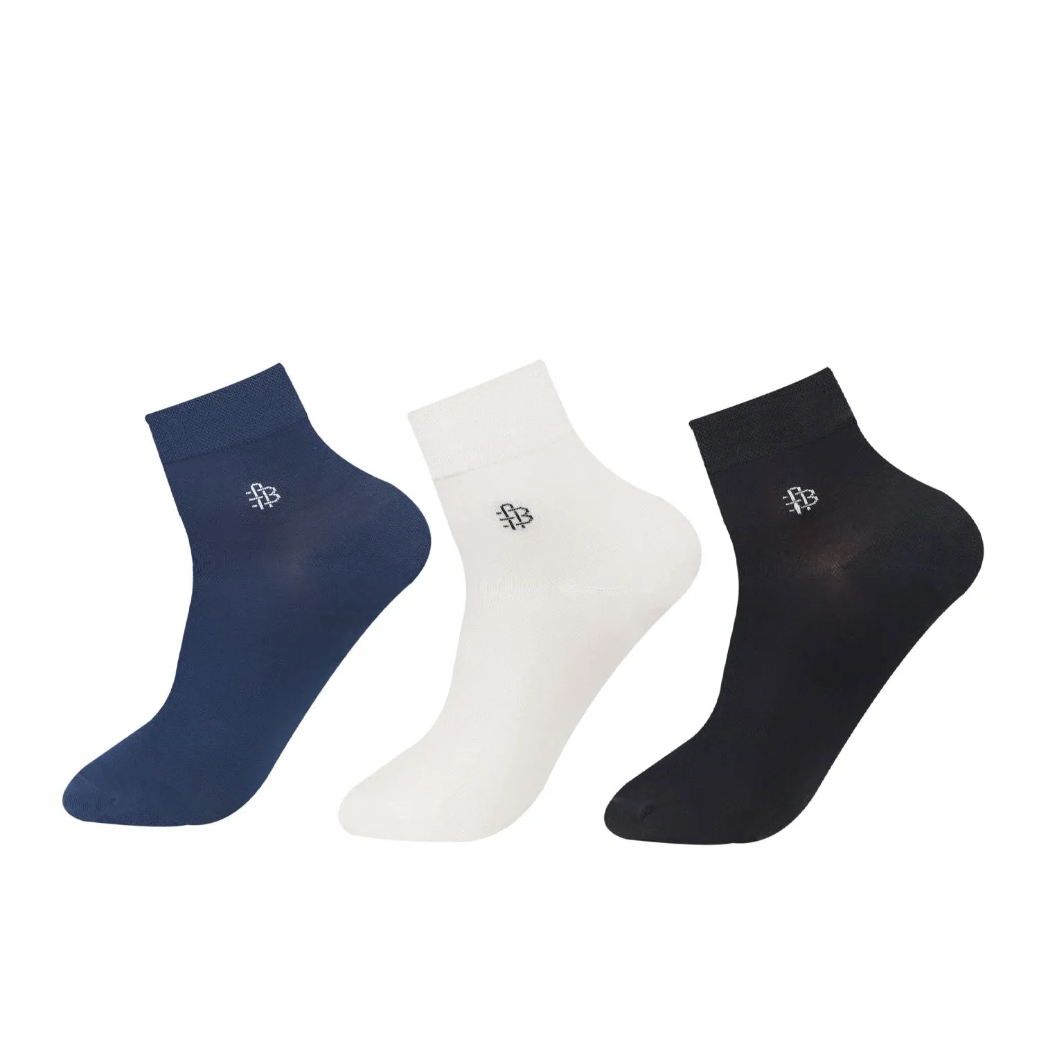 Bamboo Ankle Socks made from Fiber for Men - Pack of 3