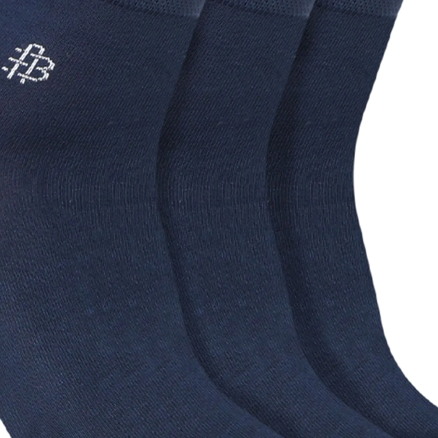 Bamboo Fiber Classic Ankle Socks (Navy) - Pack of 3
