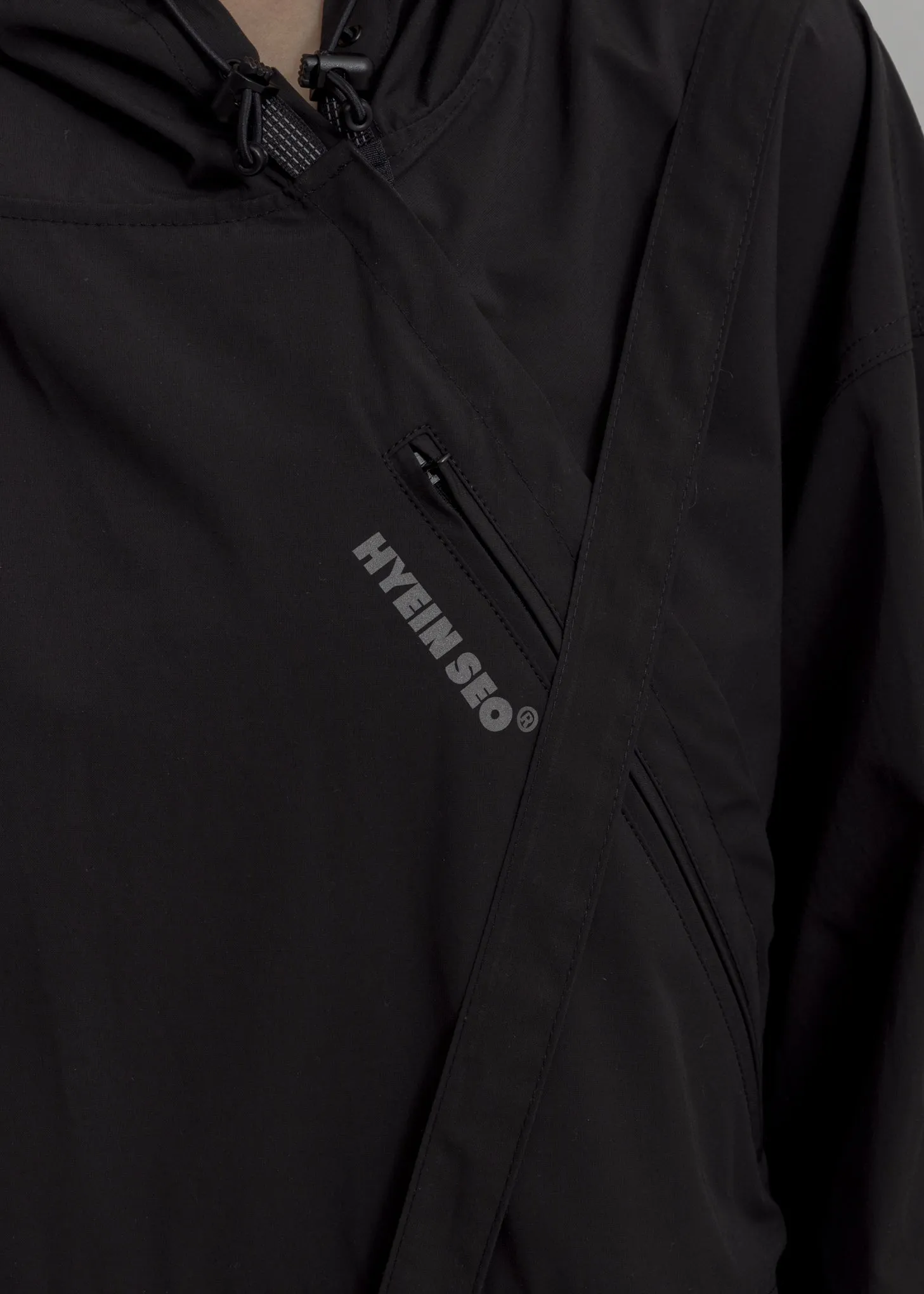 Black Packable Anorak