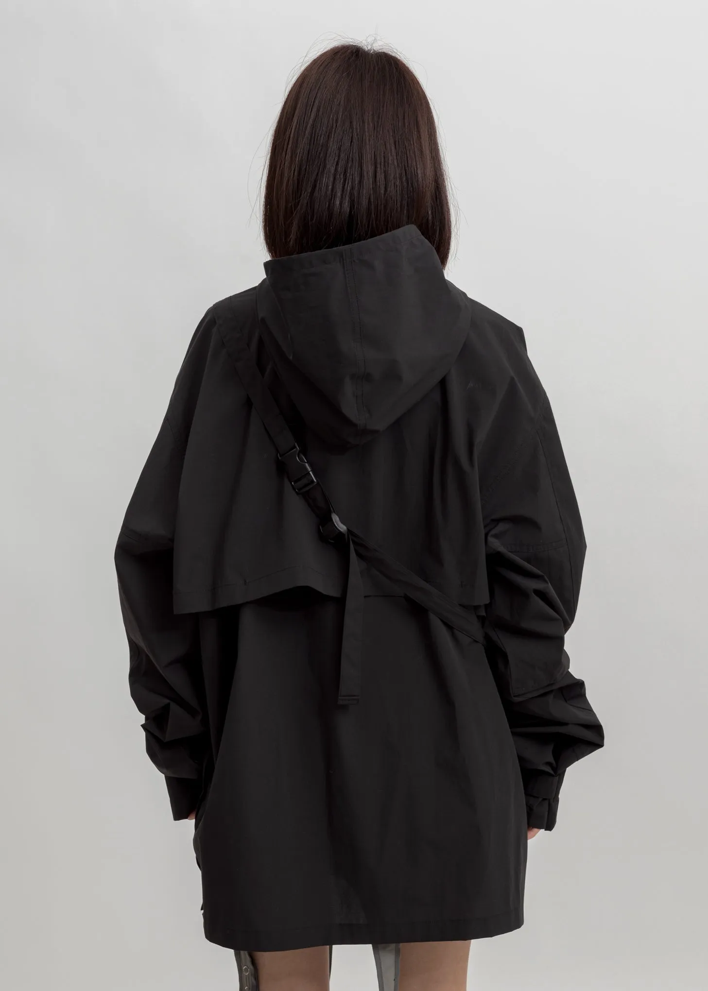Black Packable Anorak