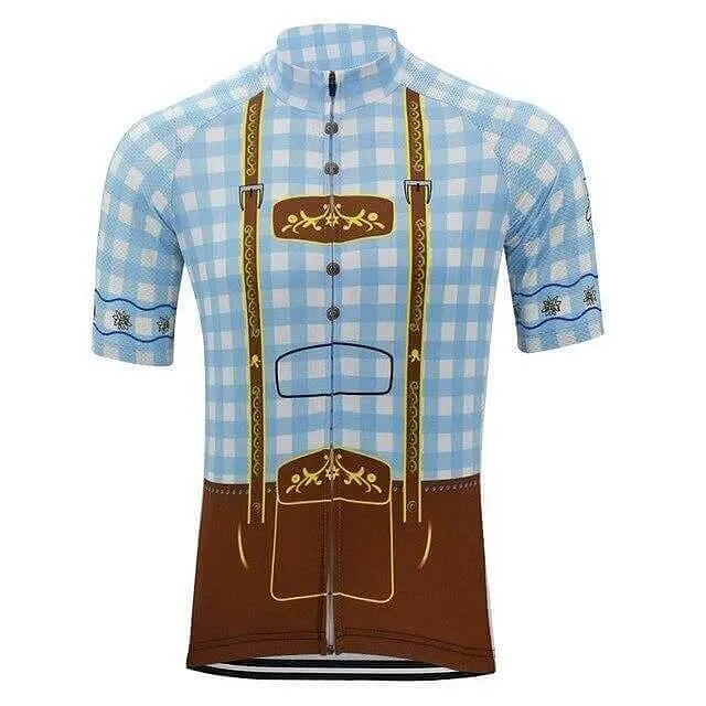 Blue Lederhosen Cycling Jersey