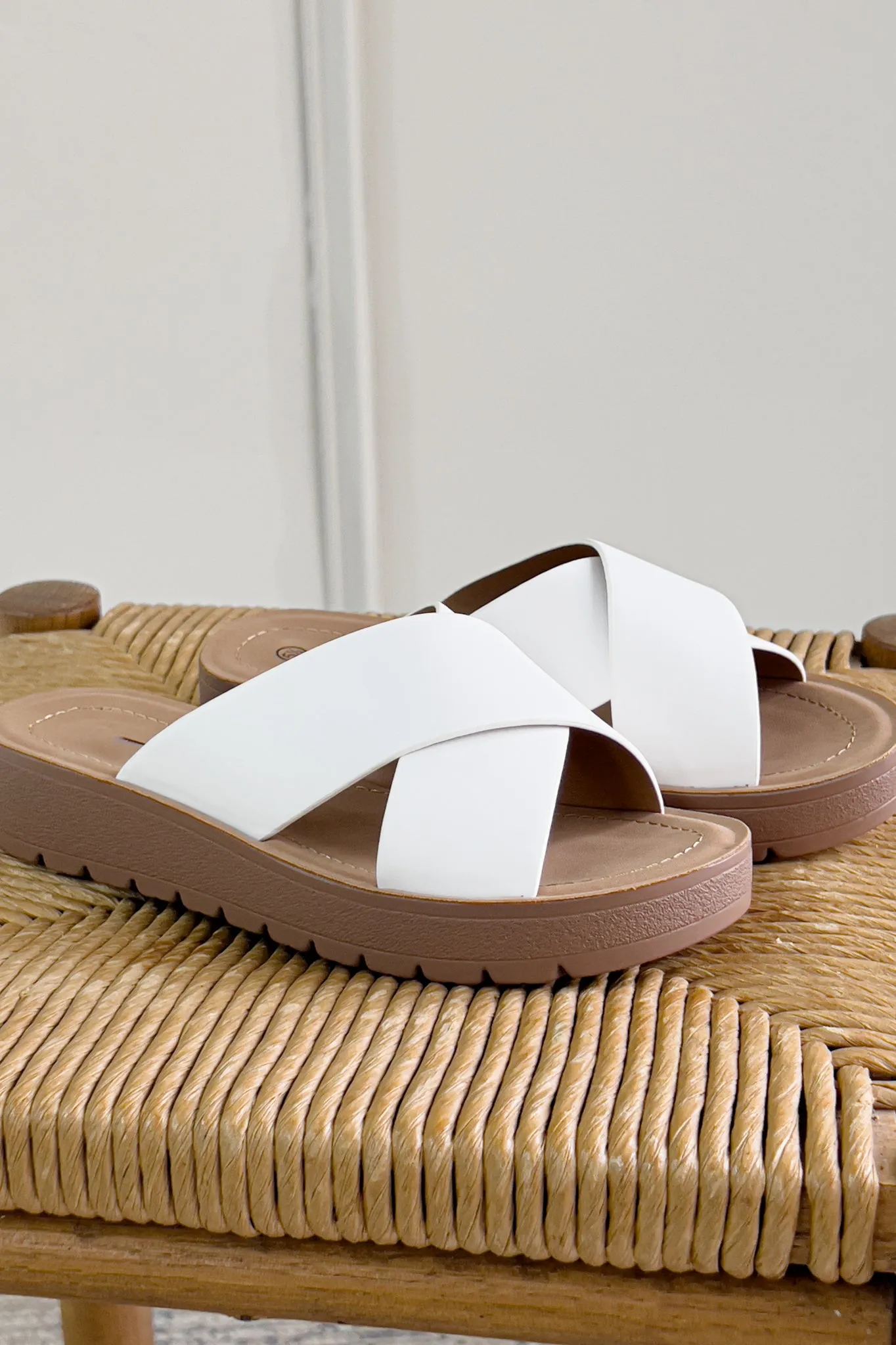 Bold Cross Strap Platform Sandals