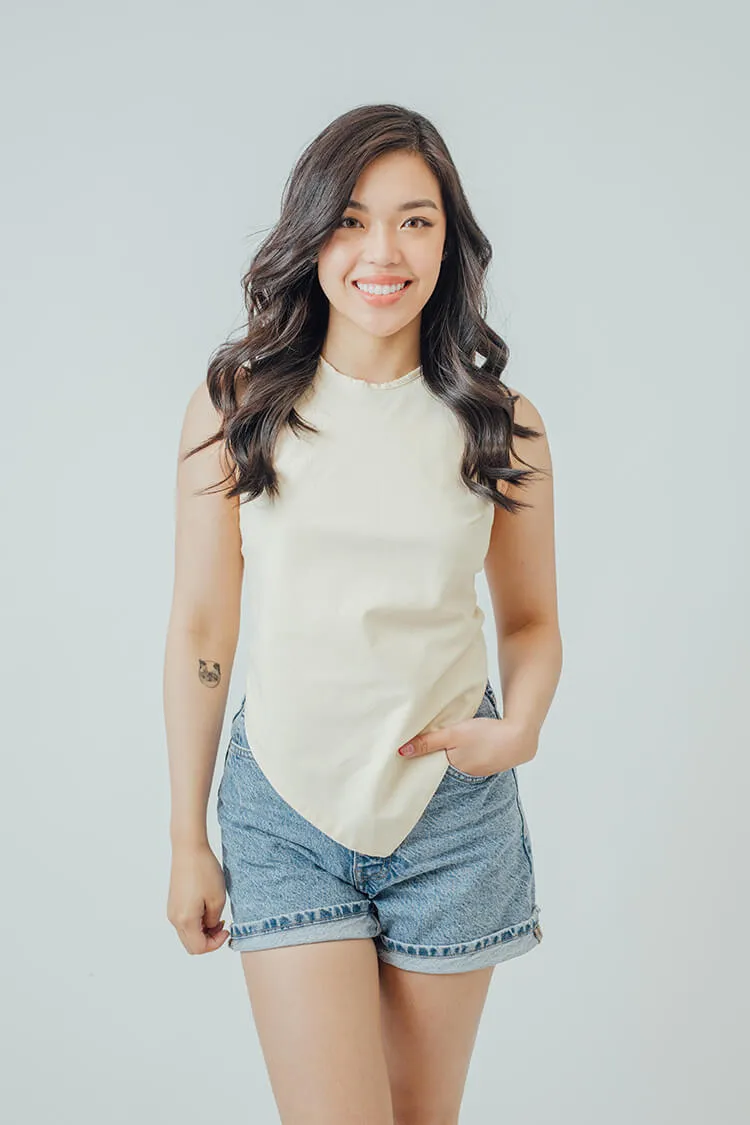 Bria Halter Bandana Hem Top