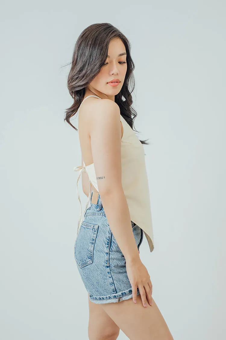 Bria Halter Bandana Hem Top