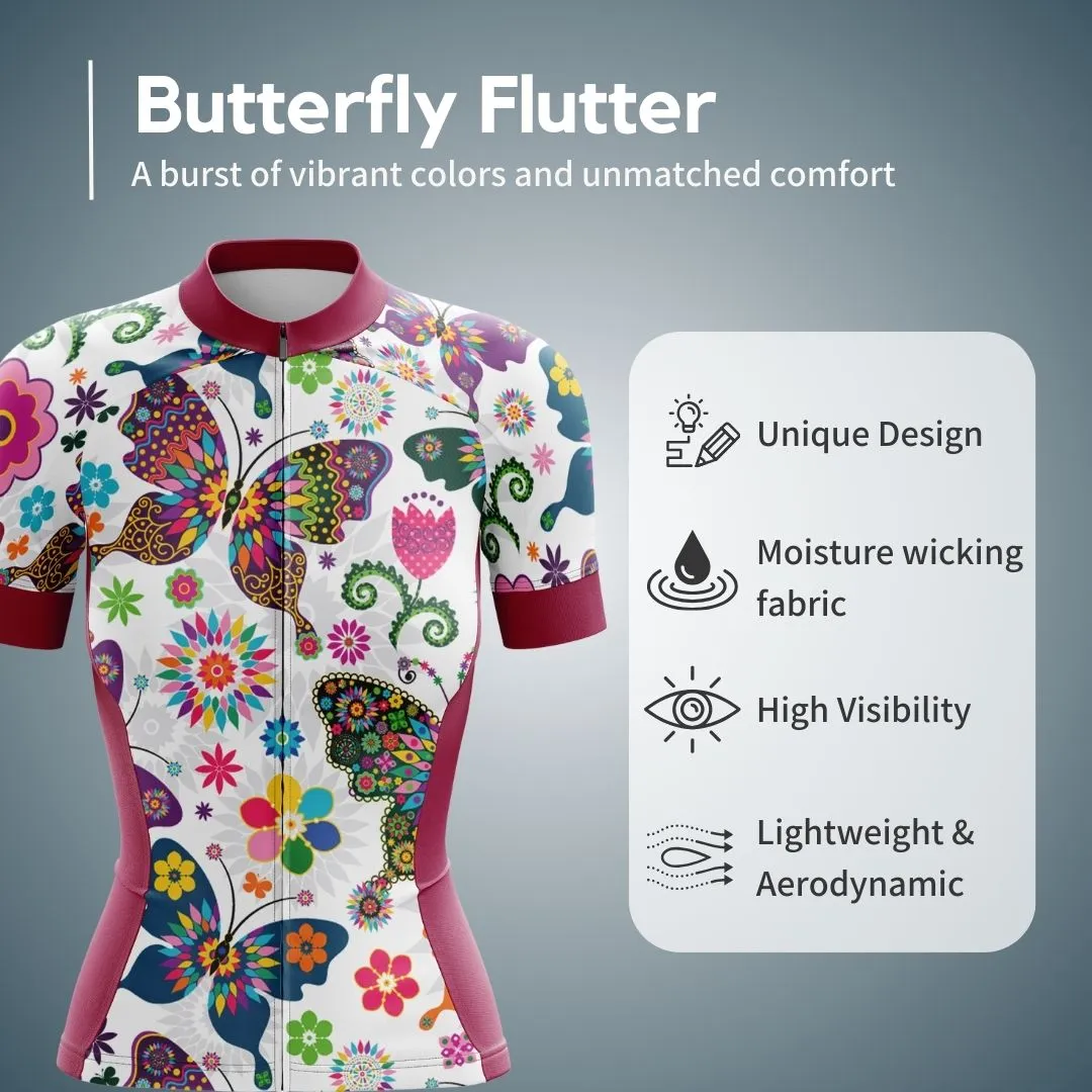 Butterfly Flutter | Women's Short Sleeve Cycling Set