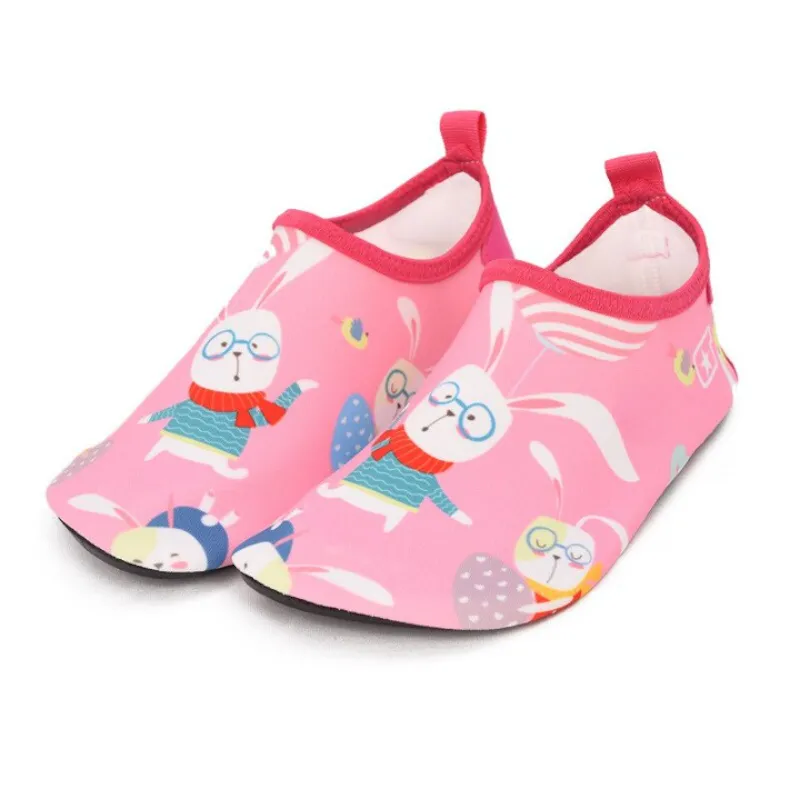 Cartoon Printed Kids Quick Dry Aquatic Shoes For Girls And Boys