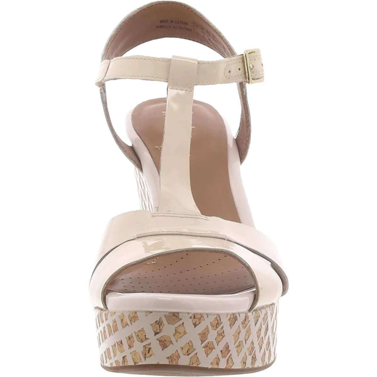 Clarks Womens Amelia Roma Patent Leather Ankle Strap Platform Sandals