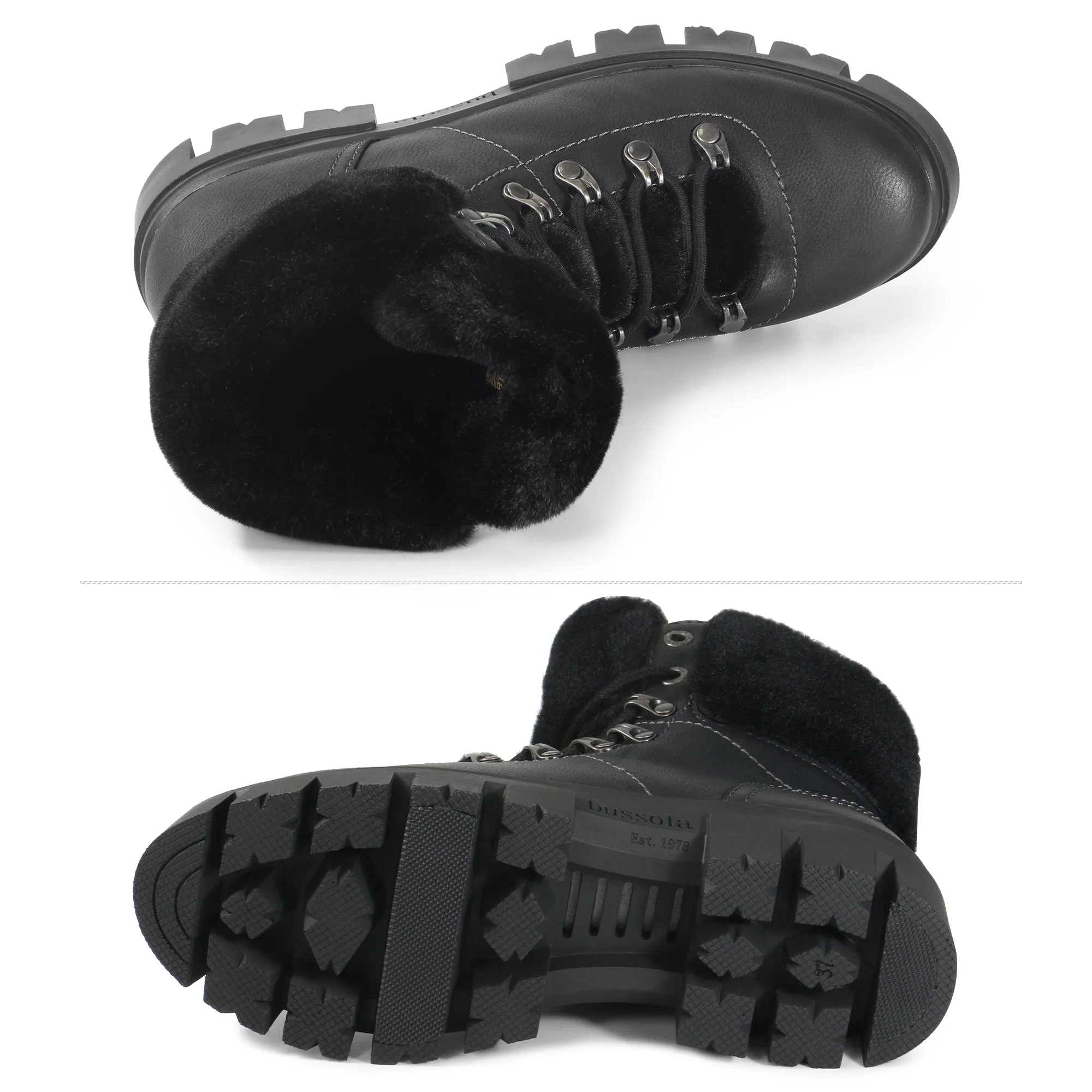 Corvara Furry Chunky Boots (Nero)