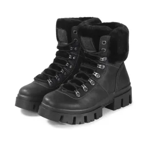 Corvara Furry Chunky Boots (Nero)