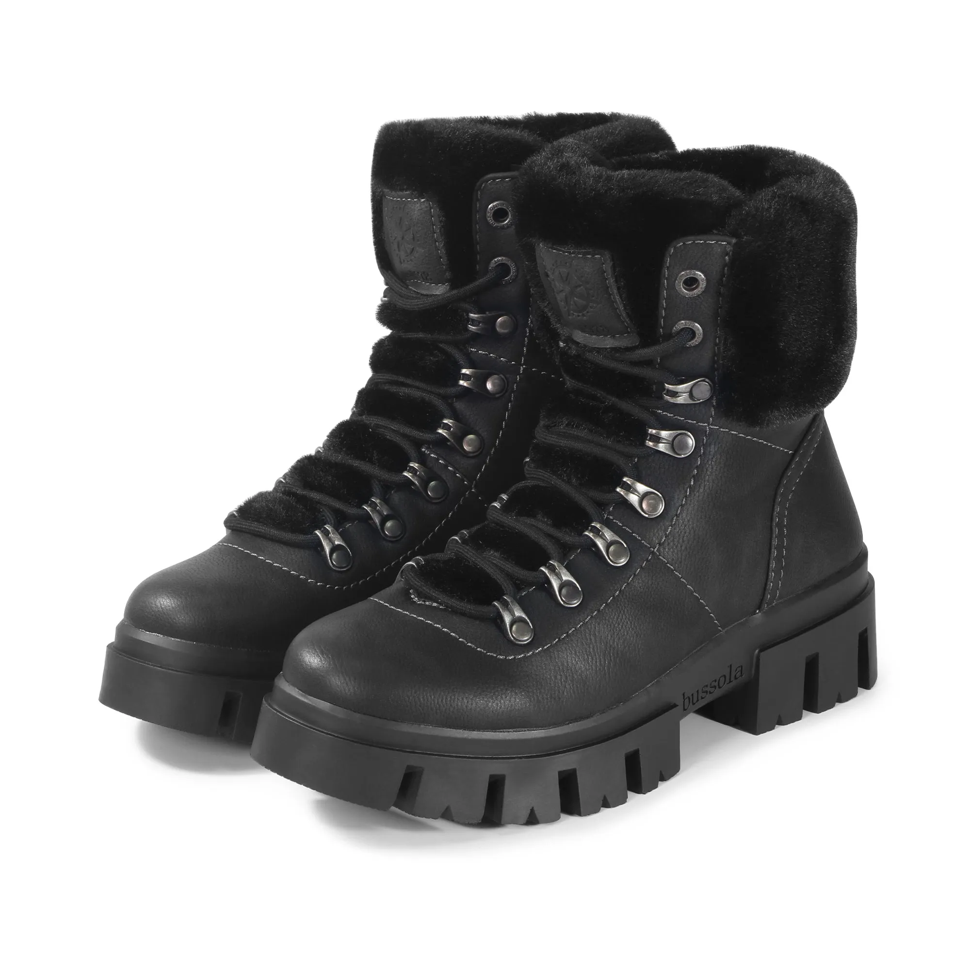 Corvara Furry Chunky Boots (Nero)