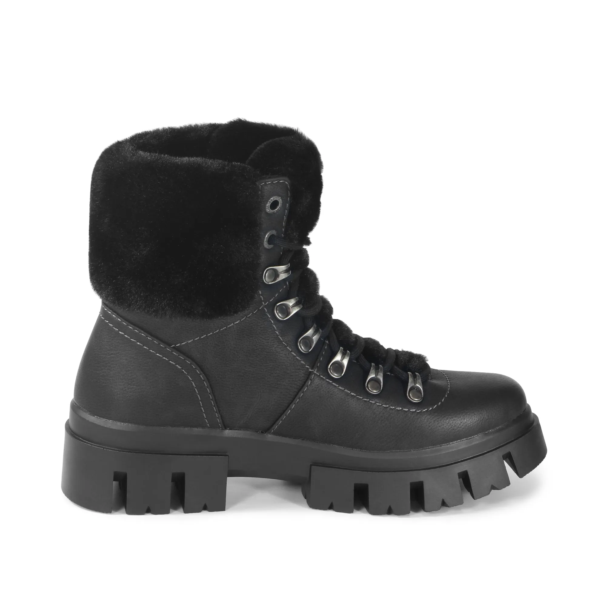 Corvara Furry Chunky Boots (Nero)