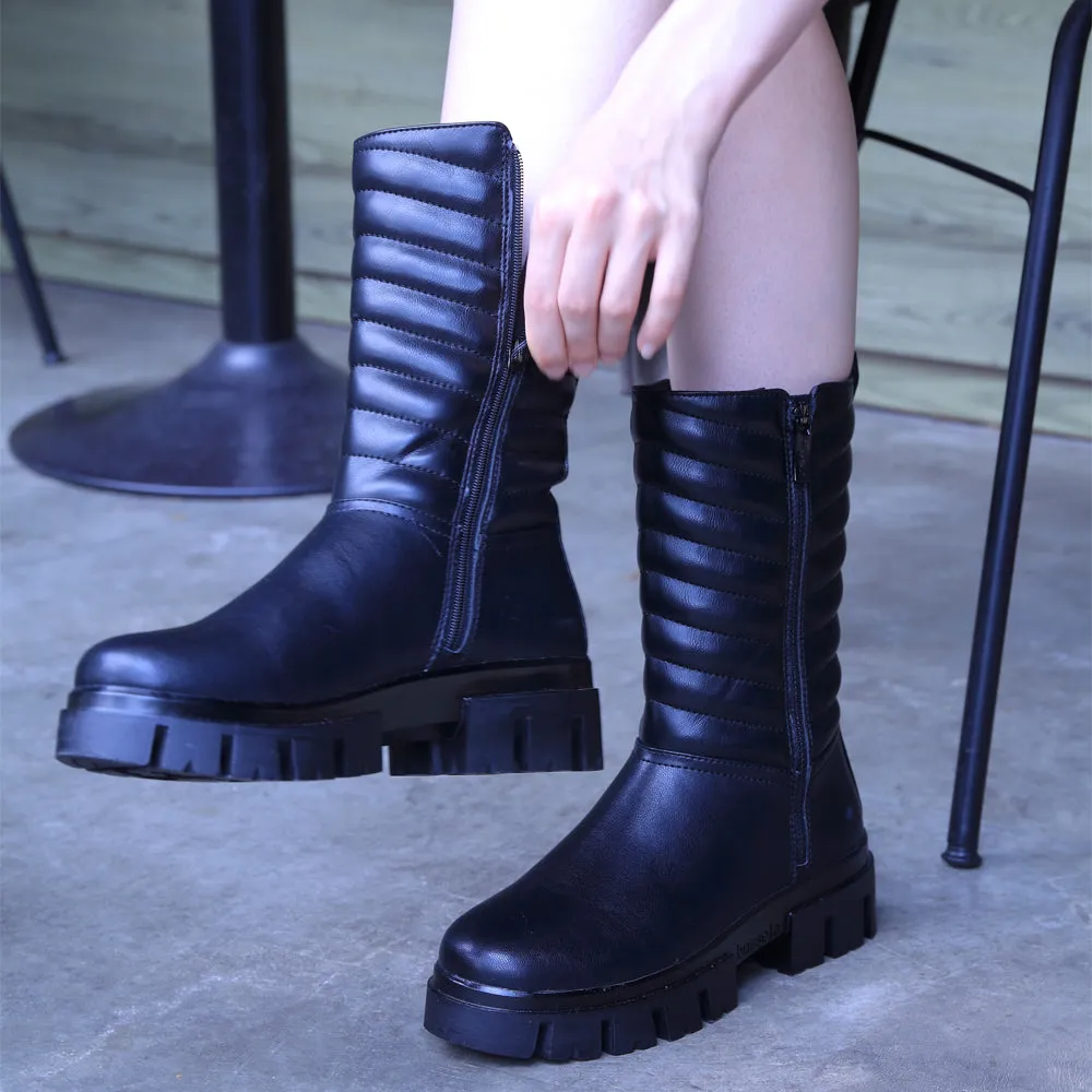 Corvara Puffy Mid-Calf Boots (Nero)