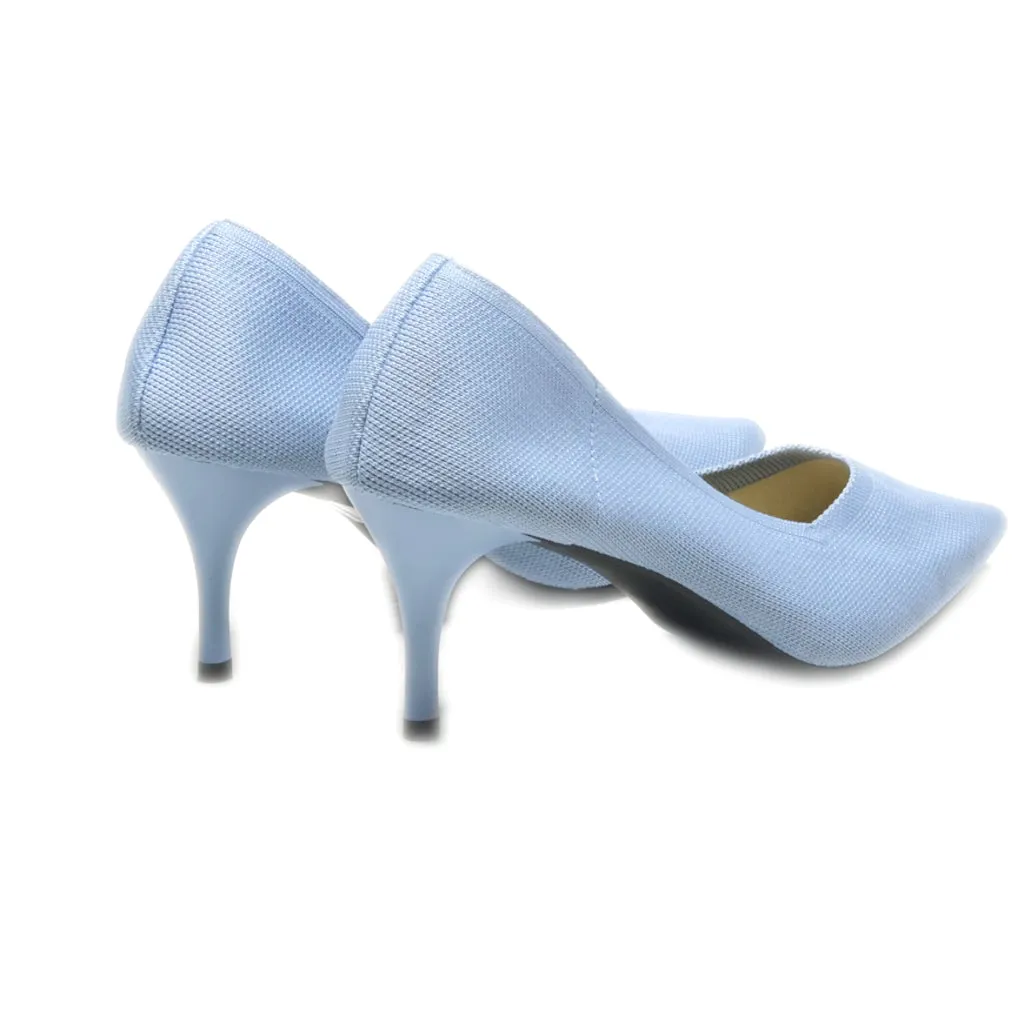Cuccoo Mid-Heel Shoes Fabric Blue Colour For Women