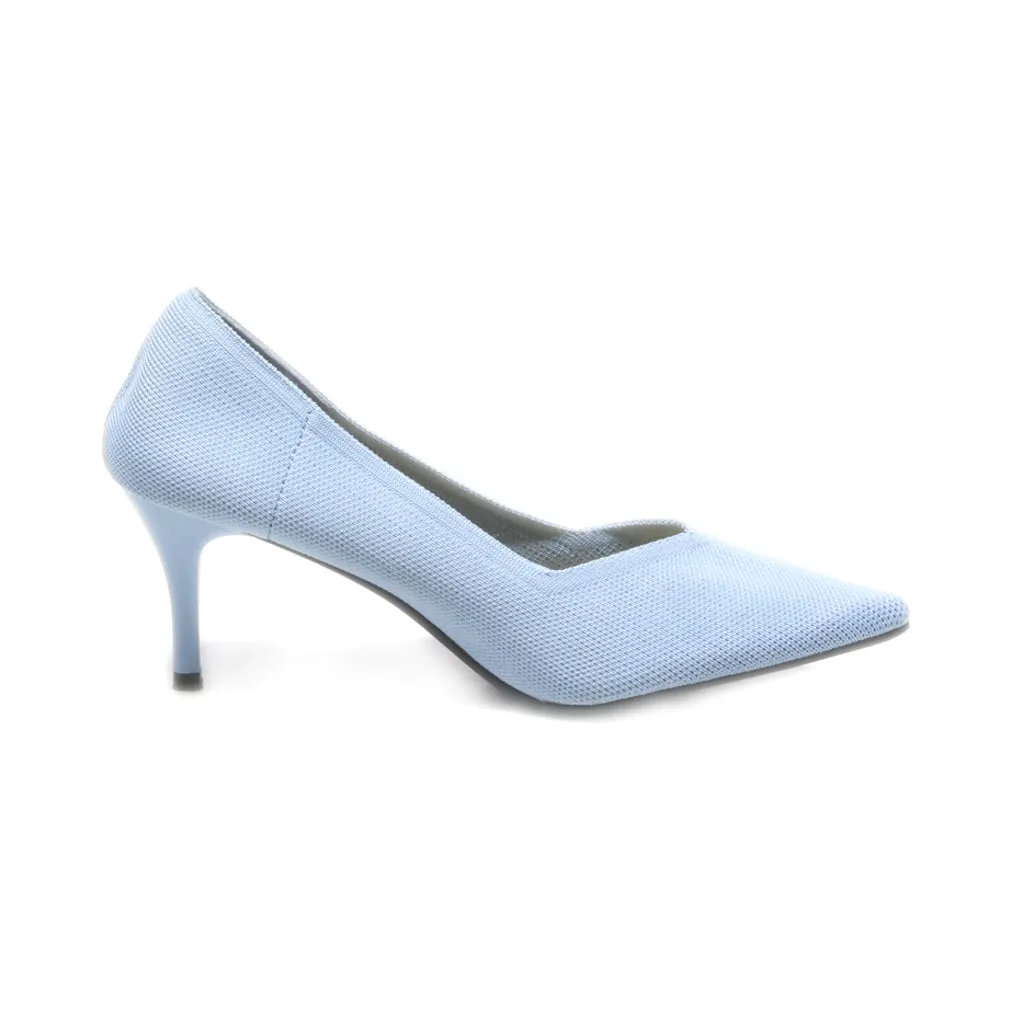 Cuccoo Mid-Heel Shoes Fabric Blue Colour For Women