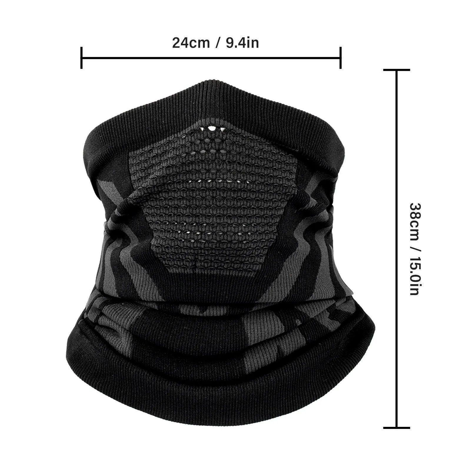 Cycling Face Cover Neck Gaiter Breathable Stretchable Moisture-wicking Warm Windproof Sun Block Hiking Climbing Running