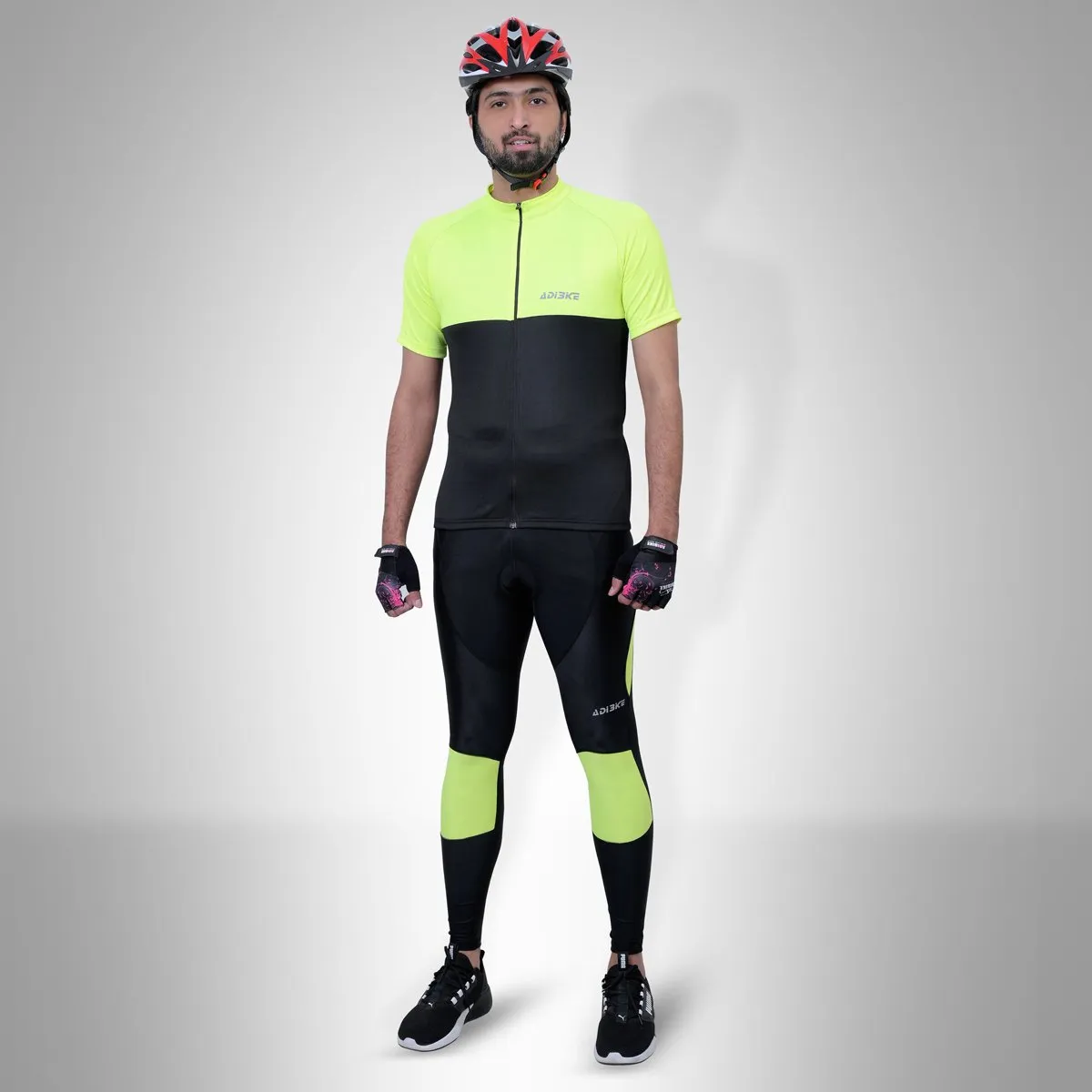 Cycling Kit - Full Tight with Jersey BLack/FL