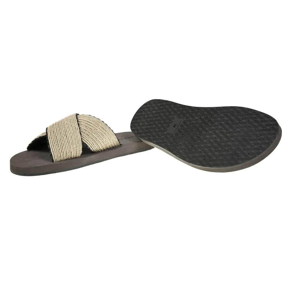 Danward Men's Criss-Cross Beach Silde with Micro Bottom
