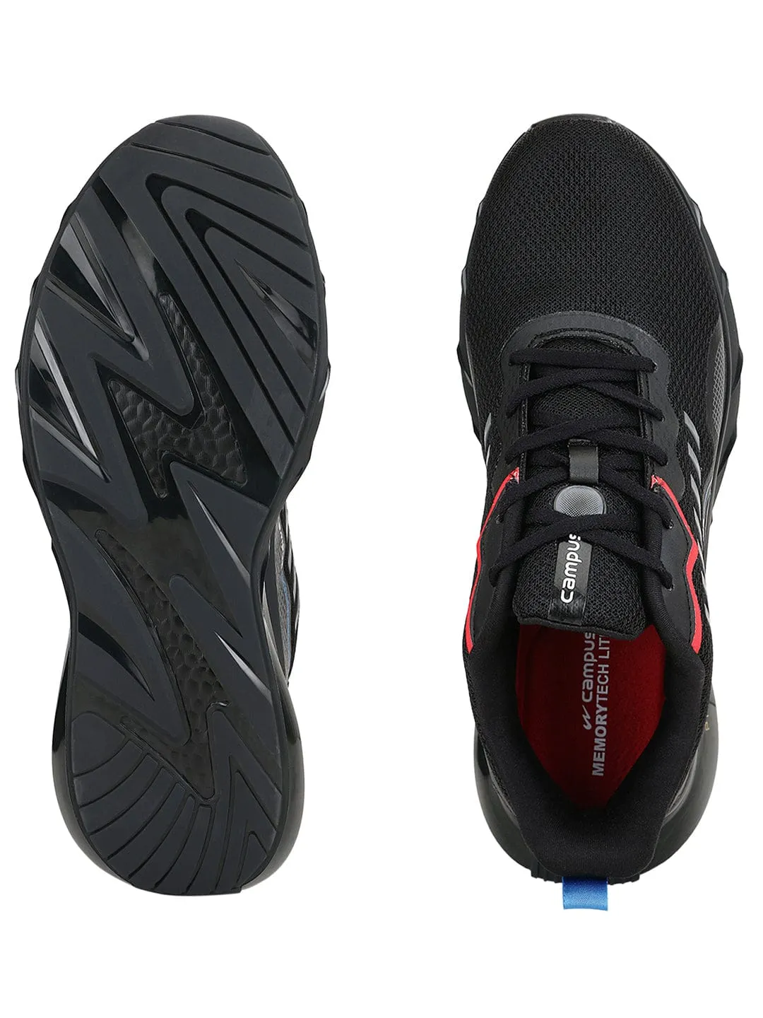 DECCAN Black Men's Running Shoes