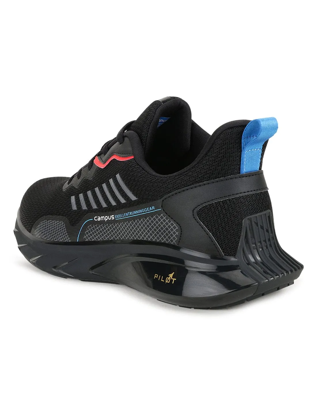 DECCAN Black Men's Running Shoes