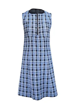 Derek Lam - Blue, Black, & White Plaid Sleeveless Dress Sz 6