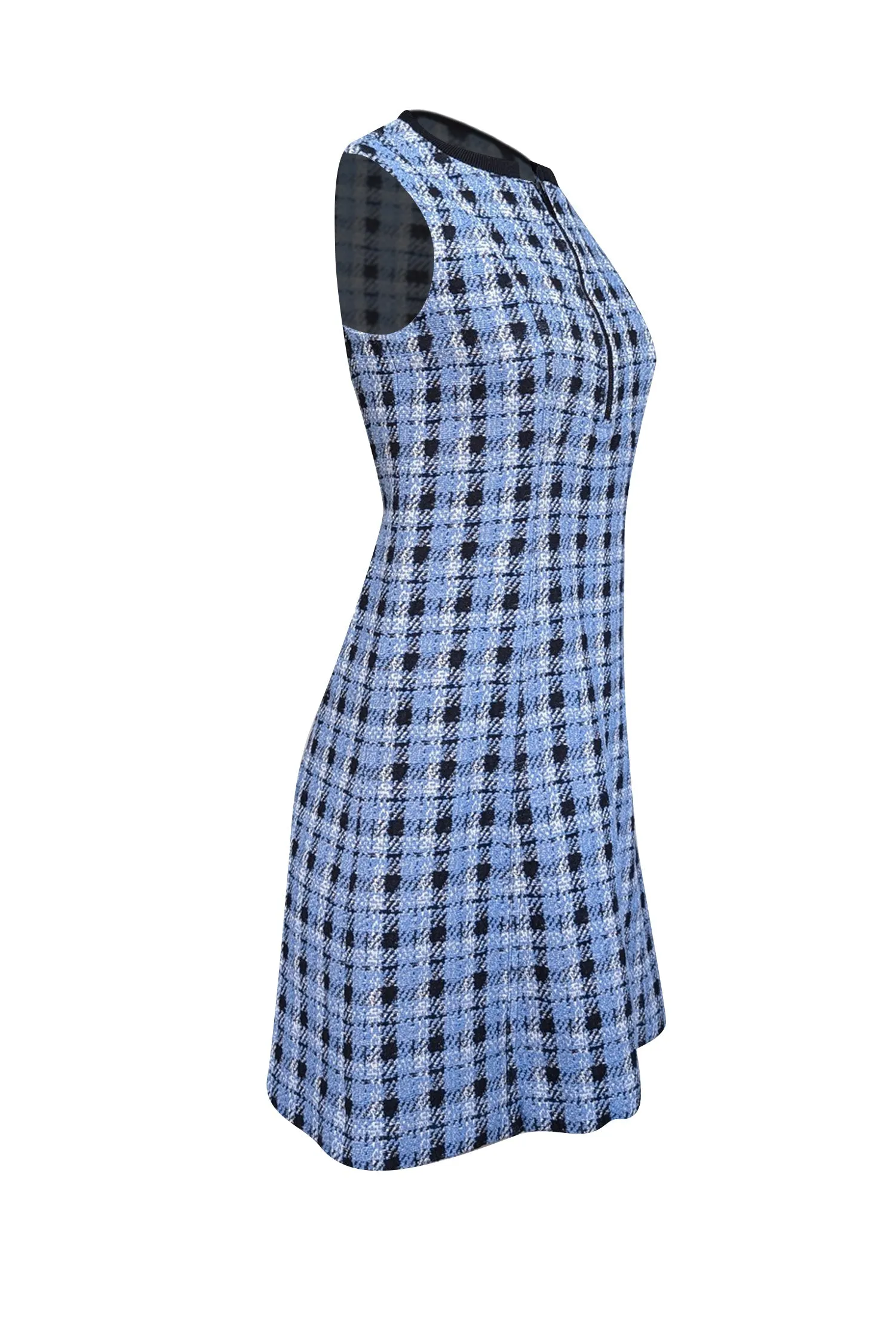 Derek Lam - Blue, Black, & White Plaid Sleeveless Dress Sz 6