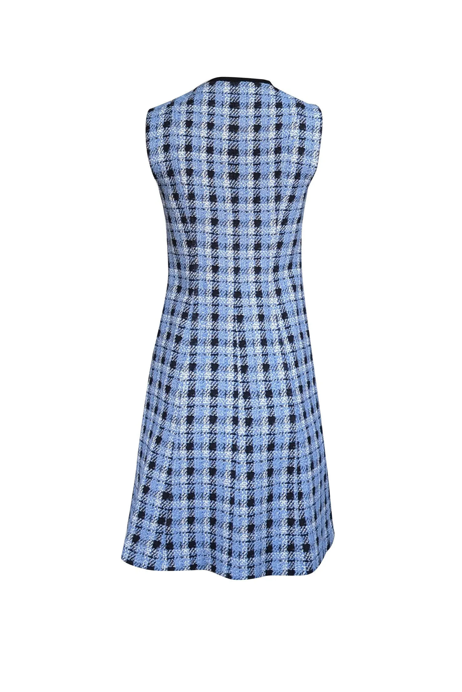 Derek Lam - Blue, Black, & White Plaid Sleeveless Dress Sz 6