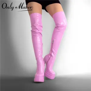 Designer Platform High Heel Boots