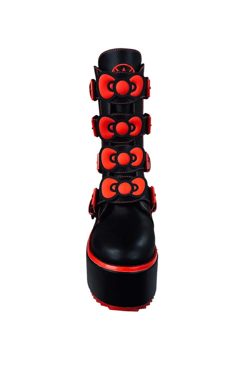 Dominion Hello Kitty Platform Boots [Black/Red]