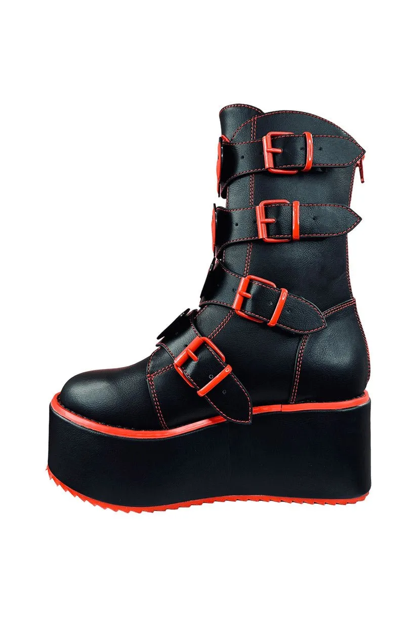 Dominion Hello Kitty Platform Boots [Black/Red]